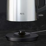 AEG K3-1-3ST czajnik elektryczny/pojemność 1,7 l/wysokiej jakości wygląd / 3-krotny wyłącznik bezpieczeństwa/wskaźnik poziomu wody na zewnątrz/podstawa obracana o 360° / obsługa jedną ręką /