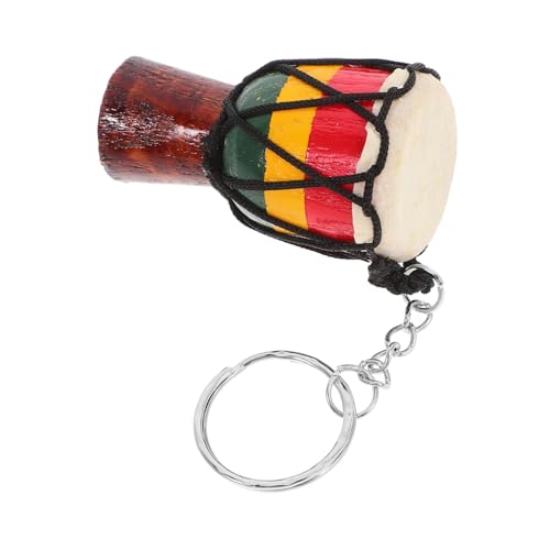 BRIGHTFUFU Handmade African Drum Keychain Mini Djembe Key Ring Bag Ornament Keychain Decorative