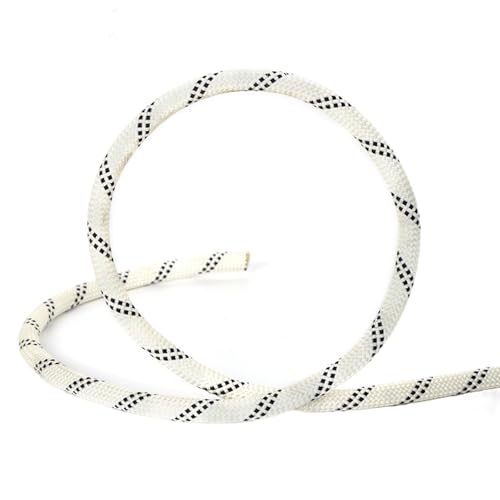 MOUMOUTEN Cuerda de Seguridad,Cuerda de Trabajo en Extensión 10 Metros de Longitud Blanco Rappelling con 10.5mm de Diámetro y 25KNde Tracción