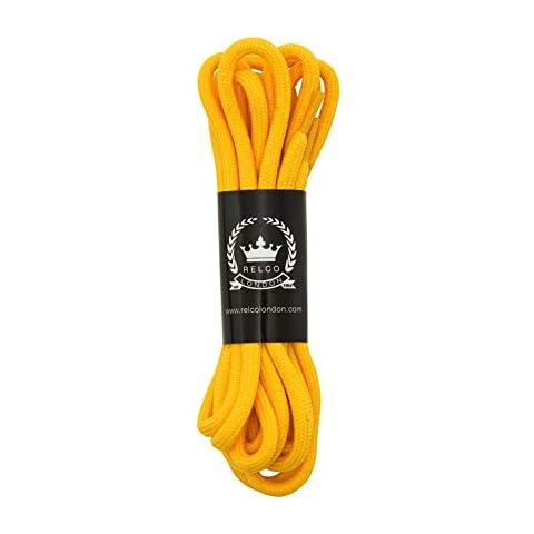 Relco Mens Coloured Mod Skinhead Laces Yellow - 140cm Cover