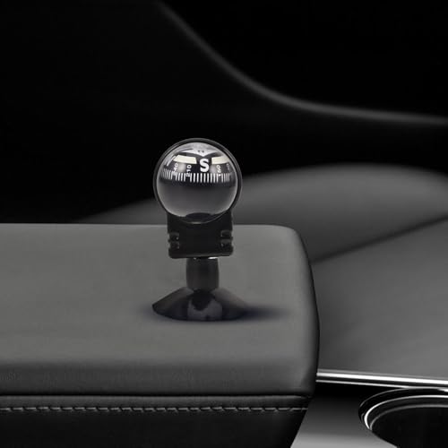Brújula portátil rotativa para auto con base de succión miniatura 5