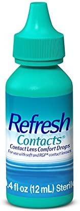 Refresh Contacts Contact Lens Comfort Drops, 0.4 Fl Oz (12Ml) Sterile 2-Pack #TOP5