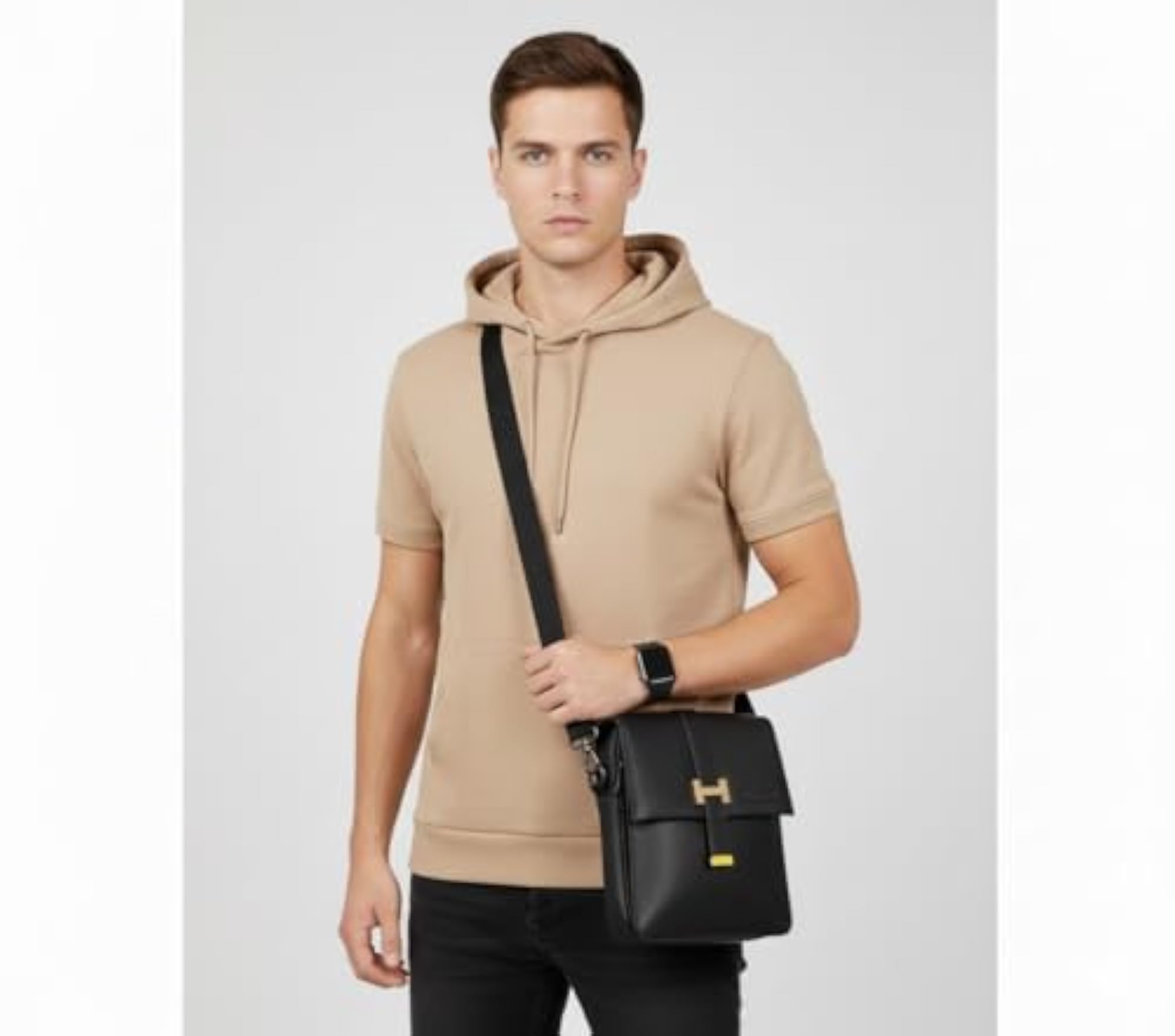 Genuine Leather Men's Cross Body Messenger Bag