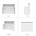 Epecoya Tall Reception Desk with Counter, 47-Inch Modern Front Desks, Unique Barn Door Home Design Office Table Retail Counter for Checkout, Lobby, Beauty Salon, White