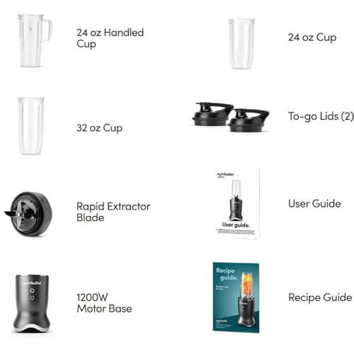 NutriBullet NB50500 Ultra Personal Blender, Gray (Renewed)