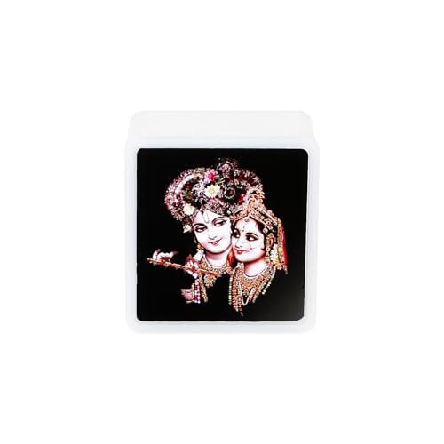 Image of Lexton Radha Krishna Fancy LED Night Lamp Light with 2 Pin Socket for Spiritual Ambiance, 0.5 Watt, 230v (Warm White, Pack of 1)