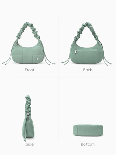 Image of WESTBRONCO Small Puffer Shoulder Bag, Quilted Crescent Crossbody Bags for Women Nylon Daily Purse, Womens Puffy Handbags