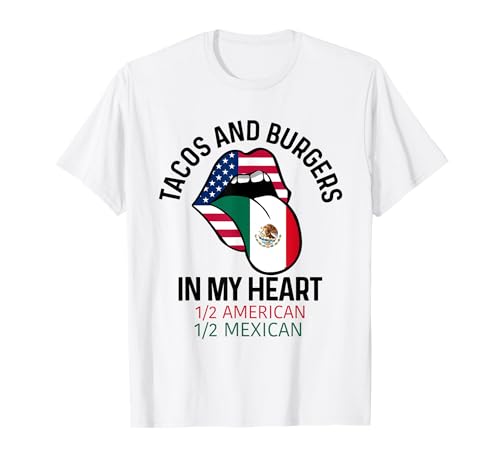 Drapeau mexicain américain Love Proud Half Mexico USA Roots T-Shirt