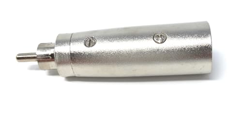 DRUT 1pcs. XLR Male Plug 3 Pins to RCA Phono Plug Mono Audio Cable Converter Adapter (Silver) - Image 4