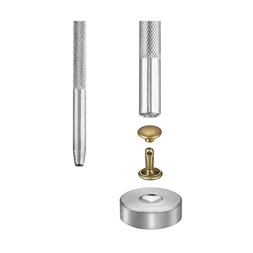 300 Sets Rivets For Leather, Leather Rivet Double Cap Rivets Kit, 3 Sizes 3 Colors And 4 Fixing Tools For Leather Crafts, Shoes, Clothes, Leather Boots, Bags, Decoration #TOP2