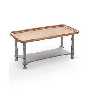 Vonlucefrenchcountrycoffeetable40farmhouserusticunfinishedwoodtraytopvintagecoffeetableforlivingroomdiningroombedroomsmallspacegray  Urban Country Home Decor Vonluce french country coffee table 40 farmhouse rustic unfinished wood tray top vintage coffee table for living room dining room bedroom small space gray  urban country home decor