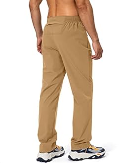 Pudolla Men's Workout Athletic Pants Elastic Waist Jogging Running Pants for Men with Zipper Pockets