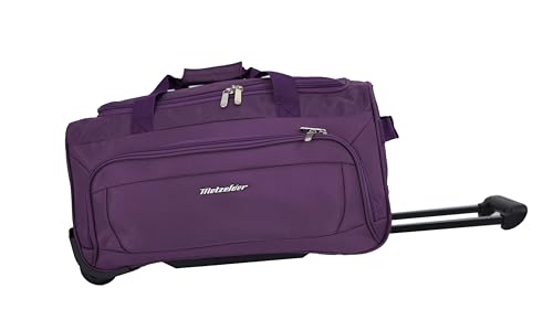 METZELDER Sac Voyages Trolley à roulettes Walker Gros Volume Chargement. (Violet (Purple), Petite Taille (Cabine)_53x30x28cm_45L_1.9kg)