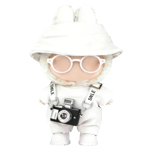 Clothes for LABUBU 17cm Doll (NO Doll) – 6-Piece Set, White
