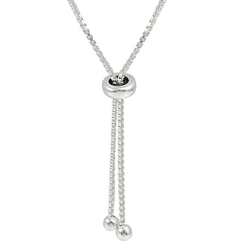 Image of Hoops & Loops Sterling Silver Cubic Zirconia XO Design Adjustable Bracelet