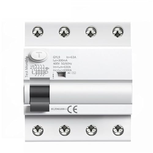 Interruptor diferencial 4P 63A GYL9 disyuntor de corriente residual CA 30mA 2