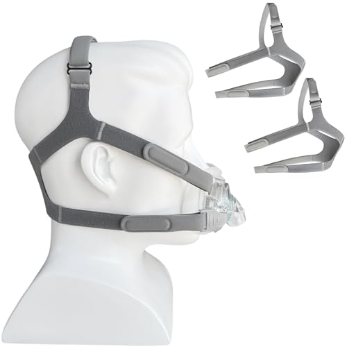 2 Packs Replacement Amara View Headgear Closed Edges Adjustable Amara View CPAP Mask Strap CPAP Headgear Strap(Without Mask)