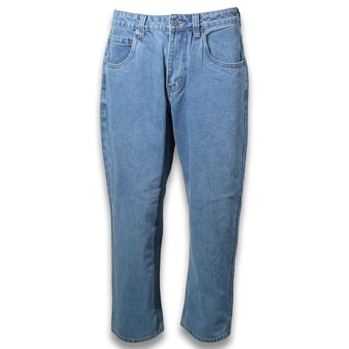 LIME TREE Unisex Baggy Acid Wash Cargo Jeans – Loose Fit Streetwear Pants2