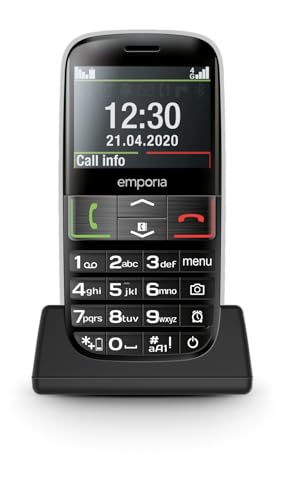 Emporia ACTIVE LTE – Mobiltelefon för äldre med stora knappar, svart
