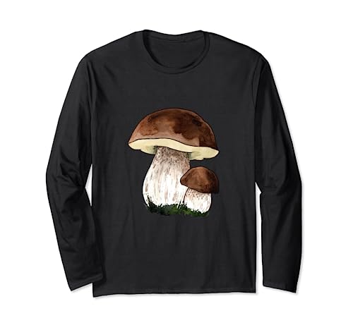 Porcini Porcino Cep Penny Bun Boletus Edulis Micología Comestible Manga Larga