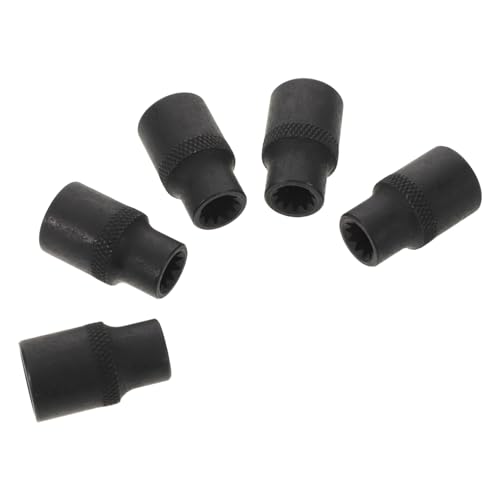 HOODANCOS Juego de 5 Piezas Extractor de Manguitos para Pinza de Freno de Disco, Dado de Acero 11 Puntos 3/8 Pulg., Herramienta de Ajuste para Camión Europeo, Mantenimiento de