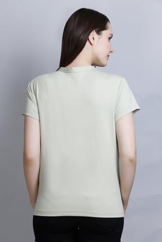 Image of CUPID Women Comfortable Cotton Round Neck Half Sleeve Casual T-Shirt, Sleep, Night, Yoga, Daily Gym n Lounge Wear Short Tee /Top for Girls