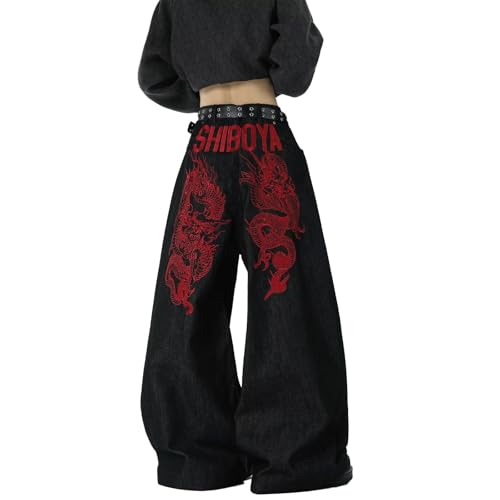 Jean homme en denim classique brodé avec motif cimeterre pour un style décontracté