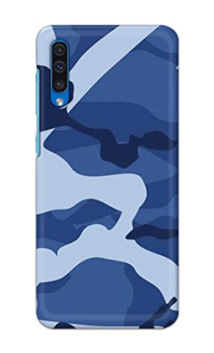 Image of Printed Hard Back Cover Case for Samsung Galaxy A50 | A50s | Samsung Galaxy A30s Back Cover (Army Blue Pattern) -702