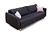 Produktbild Collection AB Scandinavia Bettfunktion und Bettkasten Schlafsofa, Stoff, Anthrazit, 86 x 219 x 93 cm