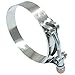 ISDVBUY 4 Pack Durable T-Bolt Hose Clamps, Stainless Steel Turbo Intake Clamp 3 Inch, Working Range 86mm-92mm for 3