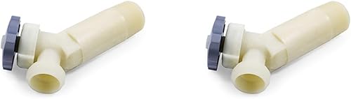 Camco 11523 Válvula de drenaje para calentador de agua RV, color blanco (paquete de 2)