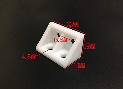 Angle Code, Angle Code 90 Right Angles Cabinet Furniture Fittings 100Pcs - Brackets (Color : Black)
