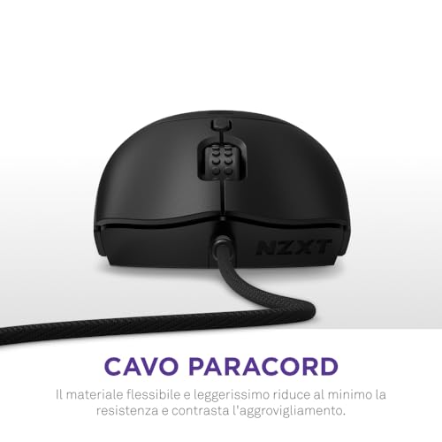 Lift 2 Symm | Mouse gaming con cavo simmetrico leggero | Design leggero 58 g | Polling rate 8K | Switch ottici | Sensore ottico 26K DPI | Piedini 100% PTFE | Nero - Mouse gaming - Immagine 7