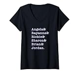 Womens So Called Life Angela Jordan Brian Rayanne My 90s Characters V-Neck T-Shirt