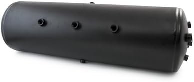 TRAMEC SLOAN TSJ95335 Black Coated Steel Air Brake Air Tank 9.5" Tank Diameter, 1600 Cu.in Capacity, 32" Length