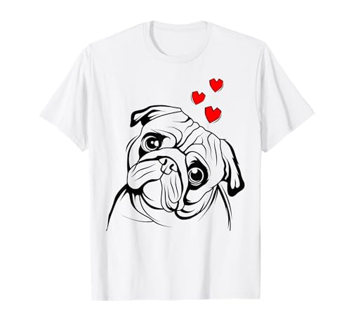 Pug Love Carino amante del cane proprietario divertente regalo da donna Maglietta
