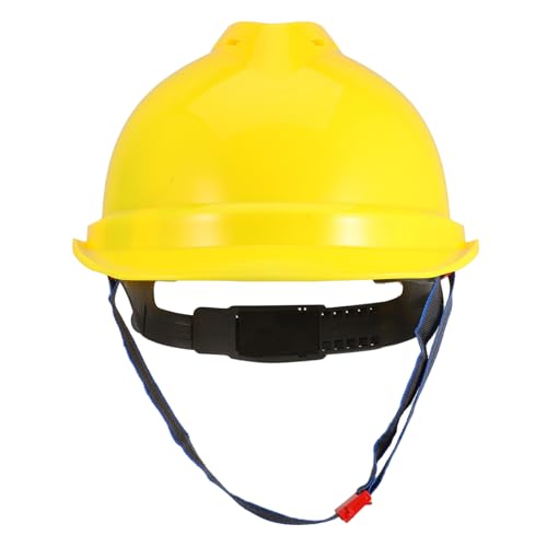 TOBBOMEY Casco Seguridad Obra Ventilado con Protección UV Carcasa Reforzada y Diseño Transpirable Casco de Construcción Amarillo para Hombres y Mujeres Obras de Verano