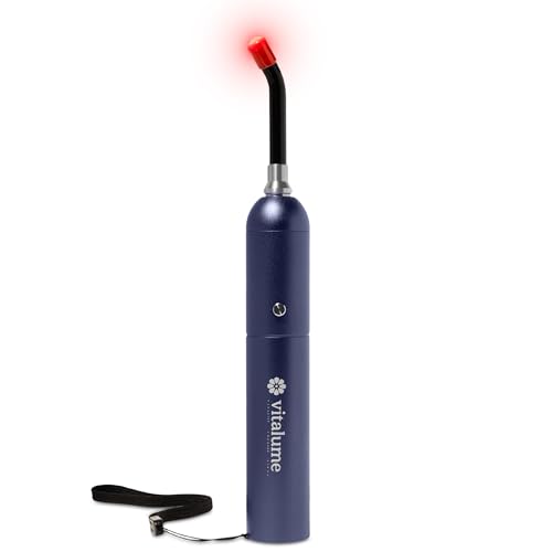 Vitalume Terapia de luz roja 2 en 1, linterna infrarroja de mano para alivio del dolor, herpes labial y piel, 460 nm, 630 nm, 660 nm, 850 nm, 940 nm, portátil, para músculos, articulaciones, alivio