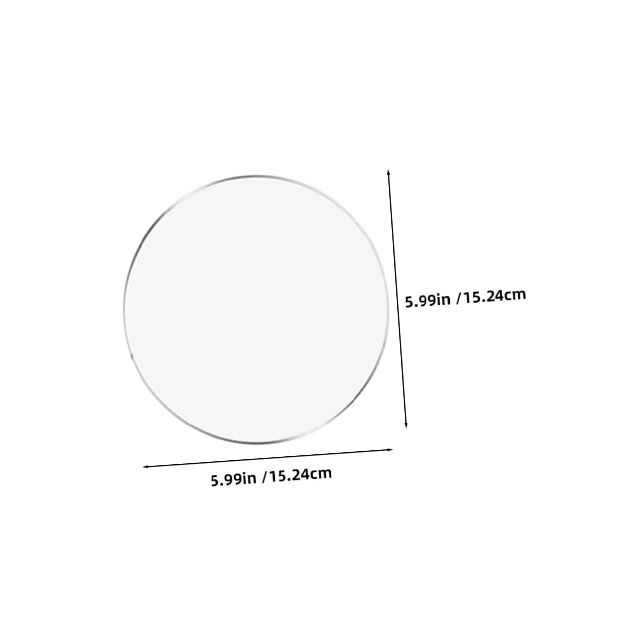 Alipis 30pcs 6 Inch Round Acrylic Cake Disc Photo Frame Sheets DIY Acrylic Crafting Plate