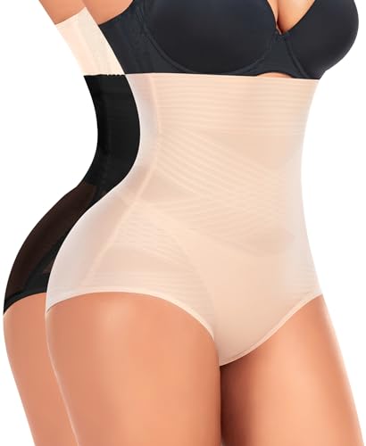 Image of Werena Tummy Control Shapewear Panties for Women High Waist Cincher Shaping Underwear Body Shaper Panty Girdle