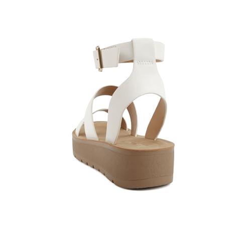 Image of Soda Glory ~ Women Open Toe Multi-Strap Flatform Sandals