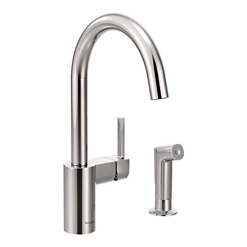 Moen 7165 Align One-Handle High-Arc Modern Kitchen Faucet with Side Spray, Chrome