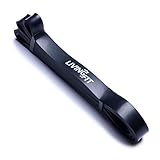 Living.Fit Stretching Resistance Band, 30-60 Lb Resistance, Extra Strength, Mobility, Stretching, Powerlifting Bands, Pull Up Assist, Therapy Band, Home Exercise, (Black, 30-60Lb Resistance)