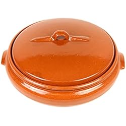 Olla De Barro Para Agua OLLA DE BARRO BAJA MODELO CAZUELA BAJA. (Medidas exterior ancho asas 30,2cm, diámetro interior 28,6cm x altura con tapa 11,6cm, sin tapa 7,3cm x diámetro base inferior 30,2cm) 2,5litros