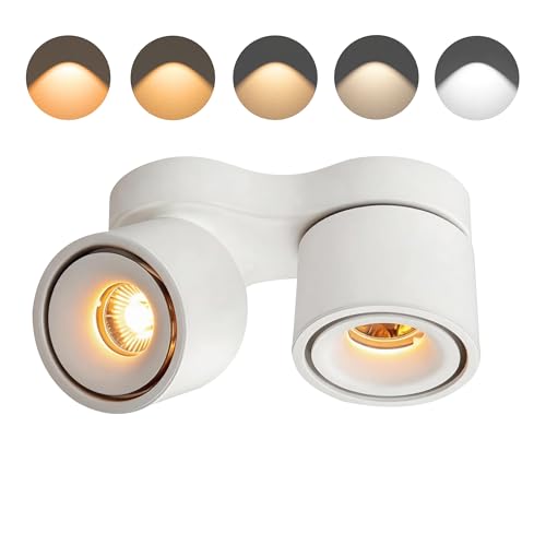 Image of LED Ceiling Spotlight Indoor Directional Lighting Ceiling Light | 5CCT\2700K /3000K /3500K /4000K /5000K,Dimmable,Adjustable,For Room Living Hallway Gallery Art Ligh