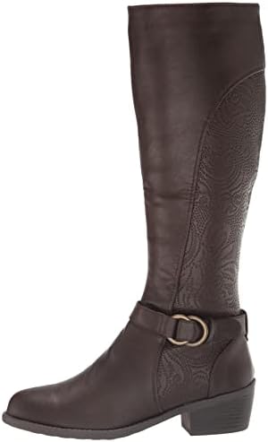 Easy Street Women's Luella Tall Boot Fashion, Brown/Brown Embossed/Gore, 8.5 | Image 7