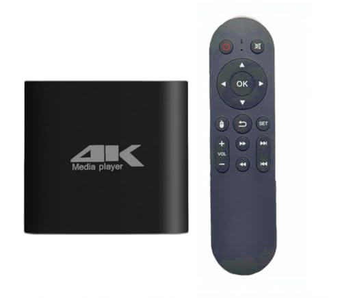 COSOWELL 4K Media Player for USB Drive & MicroSD, Ultra HD Digital Signage Player with HDMI/AV Output, H.265 H.264 MKV MP4 Video, MP3 Music, JPG Photo, Auto Play & Resume, Loop Playback
