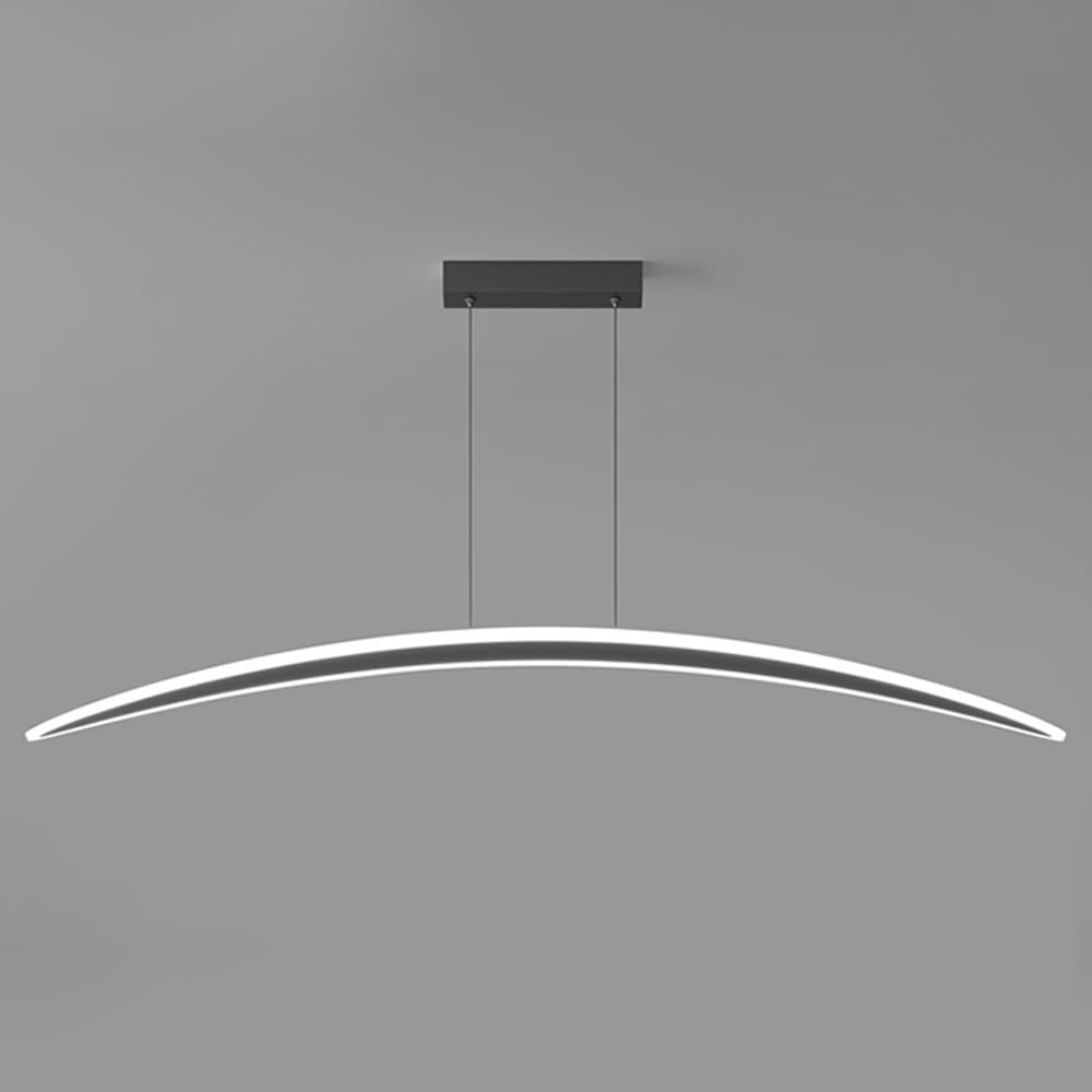 Granestner 30W/40W Modern Black Pendant Light, LED Dimmable Hanging Pendant Light Fixture 39''47'' Modern LED Chandelier Kitchen Island Light for Table Dining Room Bar