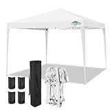 【Zubehör】Wir haben diesen pavilion 3mx3m mit 8 Erdnägeln, 4 Seilen und 4 Sandsäcken ausgestattet, um den faltzelt während des Gebrauchs stabiler und stabiler zu machen.
