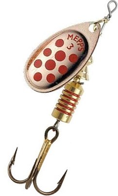 Set 3 Cucchiai Da Pesca Mepps Aglia N°2 - Per Trota E Carnieri | Motivo Puntini Rossi, 4.5 G - Foto 10